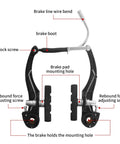 V Type Bike Brakes Set For MTB Front And Rear Calipers With Inner And Outer Cables Aluminum Levers Full Lever Kit Multi Tool Wrenches