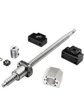 Grab This Badass 600mm RM1605 Ballscrew Kit With Machined Ends Plus BK And BF12 Housing Supports And SFU1605 Coupler For Smooth High Load Transmission Efficiency Perfect For Hacking Your CNC Build Today. 600mm steel CNC ballscrew kit with BK BF12 supports and coupler