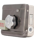 Top Shelf Electronic Deadbolt Door Lock With Dual Remote Controls And Extended Battery Power, close-up view with smart card feature.