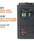 Beefy 11 kW 380V Three Phase Variable Frequency Drive VFD Inverter With Soft Start Kit For Heavy Duty Industrial AC Motor Speed Control Precise Tuning High Efficiency Converter Rig Works Hard. front view with control panel