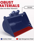 Image of Toothless Bucket Attachment For Mini Excavators Up To 3 Tons Built Tough For Real World Ground Leveling And Trench Trimming