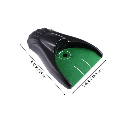 Golf Ball Retriever Auto Return System For Practice, lightweight durable plastic ball rebounder, dimensions shown