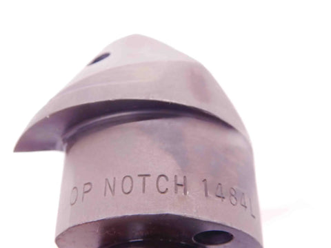 Close-up of a cutting tip for Top Shelf Indexable Boring Head For Precision Lathes Boasting Kickass Rigidity And A 1.75 Inch Body.