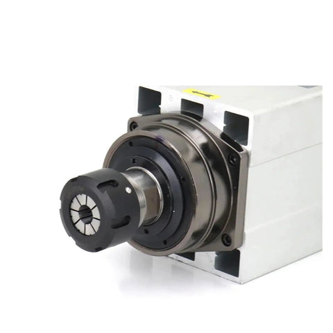 Drop In Ready 7.5KW 9KW CNC Air Cooled Spindle Motor With ER32 Collet showing collet and motor details for router milling and engraving.