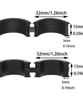 Bike Handlebar Spacer Kit With Anti Vibration Rubber Washers 16Pcs showing 32mm width and 15mm height measurements