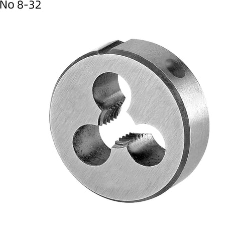 8 32 UNC Tap And Die Set Right Hand Machine Thread Tap And Round Die High Speed Steel 6542 M2 Straight Fluted Die