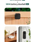 Top Tier Wireless Outdoor Security Kit With Four Super Clear Cameras Plus A 2K Battery Video Doorbell on fence and door.