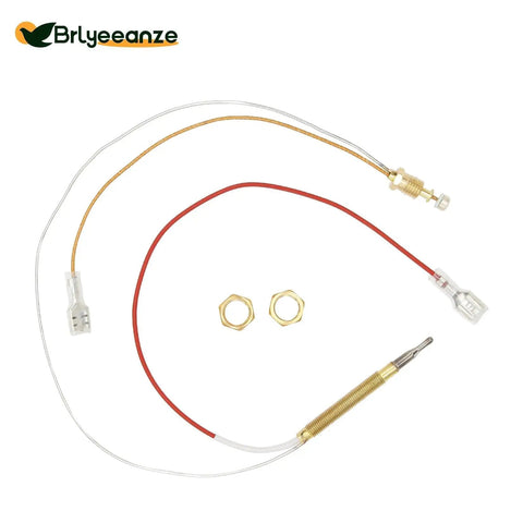 Outdoor Patio Heater Thermocouple Replacement Universal Fit With M8 X 1 Connection Nuts, M6 X 0.75 Threaded Head, 16.2 Inch Long