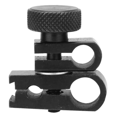 Side view of Dial Indicator Clamp Chuck With Rotatable Dovetail Holder for 4mm 6mm 8mm Test Indicators, tungsten steel for machinists.