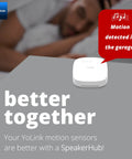 Worlds Longest Range Wireless Motion Sensor With LoRa Tech For Indoor And Outdoor Use beside a sleeping person