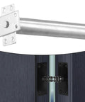 Automatic Concealed Door Closer With Tubular Chain Spring, Soft Silent Close, Non-Handed, Silver Finish, Installed in Door Frame