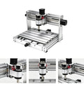 Rock Solid Aluminum Z Axis Spindle Motor Mount With 52Mm Stroke Built For 3018 Maximum Cnc Routers, front view of CNC machine setup.