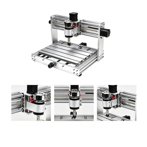 Rock Solid Aluminum Z Axis Spindle Motor Mount With 52Mm Stroke Built For 3018 Maximum Cnc Routers, front view of CNC machine setup.