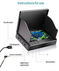 Display of Underwater Fishing Camera With Infrared Night Vision Portable 100ft Cable 4 Point 3 Inch LCD Display Upgraded HD Lens