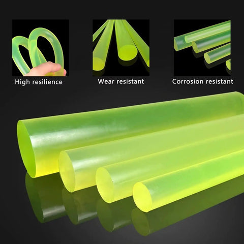 Hella Durable Polyurethane Round Bar For Cleanroom Fixtures And Sensitive Electronics Antistatic Urethane Shaft 4 lengths displayed.