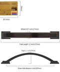 Dimensions of Brushed Gold Cabinet Pulls 4 Inch Hole Centers 102mm Arch Design 10 Pack Heavy Duty Zinc Alloy Kitchen Handles