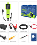 Ultimate Vehicle Electrical Tester With 2.4 Inch TFT Display 12V 24V Power Circuit Probe with accessories and packaging.
