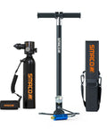 Portable 0.7L Mini Scuba Tank With Constant Pressure Valve and Luminous Gauge, with pump and carrying bag