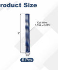 Fresh Six Pack Blue Compression Springs 3 Inch Long with 3/8 inch diameter for 3D Printers and light load machine molds.