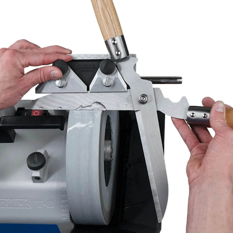 Pro-Grade Scissors Sharpening Jig With 60 Degree Angle For Fast, Precise Sharpening On Your Sharpening System, Built-In Auto Compensation, Ultra Low Friction, Minimal Vibration, Custom Clamping, Compatible With T-2 T-4 T-8 in action