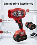 21V Cordless Leaf Blower With Dual 4.0Ah Batteries, Brushless Motor, Turbo Power For Quick Yard Cleanup, Blows Leaves And Dust Like A Boss