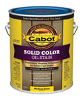 Pro Grade Tintable Oil Based Deck Stain Medium Base Four Pack One Gallon Cans Solid Wood Tone in a container for outdoor wood projects.
