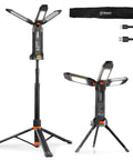 Go To 4 In 1 Cordless Work Light With Stand And Detachable Tripod Rechargeable LED Lamp, shown with tripod stand and USB cables.