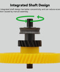 Hardened Steel Extruder Gear For P1 Series 3D Printers with integrated shaft design and yellow gear for smooth filament feed