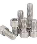 Bad Boy M2.5 X 17mm Socket Head Cap Screws, Allen Key Drive 304 Stainless Steel With Corrosion Resistance And Full Thread Bright Finish, DIN912 Metric Fasteners, 30 Pack Of Heavy Duty Power Bolts stacked in various orientations.