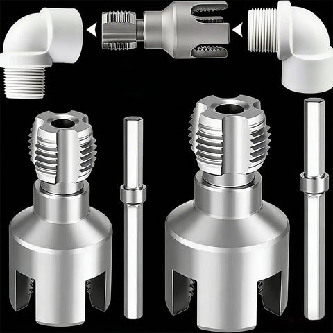 All In One Drill Driven Pipe Threader And Wrench For PVC And Water Pipes Universal Half Inch Three Quarters Inch And One Inch Pipe Opener