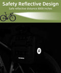 15L Capacity Waterproof Rear Bike Panniers Rack Bag with reflective design attached to bike, visible at night