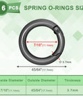 16 Pack Small Spring O Rings For Keychains And Dog Tags 11mm Inner Diameter 17.5mm Outer Diameter 3.7mm Thick Black Metal Clips