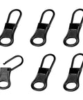 Six Pack Detachable Zipper Pulls Replacement Kit For Jackets Pants Coats Shoes Suitcases And Backpacks Durable Dark Gray Zipper Tabs
