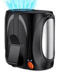 Hands Free Belt Clip Personal Fan With 4 In 1 Cooling Waist Neck Desk And Handheld, black design with clip and airflow vents