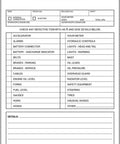 Heavy Duty Forklift Operator Daily Pre Shift Safety Inspection Checklist Carbonless Forms No Fuss Warehouse Grind Ready Electric Or Gas Engine Maintenance Log Five Pack showing detailed inspection items.