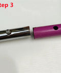 Step 3 showing 8mm Diameter V Shape Shrapnel Double Solid Button Snap Spring Clip for kayak paddles and telescopic tent poles connection