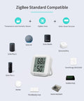 ThirdReality Zigbee temperature and humidity sensor (2-pack) with digital LCD display, white plastic, ZigBee hub required