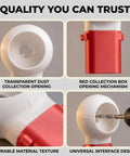 Mess Free Drill Dust Collector Box Attachment For Home Drilling And Picture Hanging Universal Power Tool Dust Catcher Bowl detail view