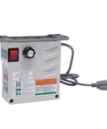 Top Shelf Desktop Belt Sander With Brushless Motor Adjustable Angled Worktable showing control box and power cord.