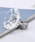 Crystal Clear Slick Acrylic Cabinet Door Knob Set Five Pack European Style Crystal Single Hole Drawer Pulls Handles close-up