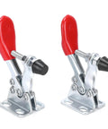 2 Pack Toggle Clamp Fixture Set With Quick Release Hold Down Clamps GH201A Nonslip Red Horizontal Mount 30kg Holding Capacity