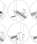 Telescoping Aluminum Ladder 14.5 Feet For RVs And Campers Compatible With Lippert On The Go Units Lightweight Collapsible Extension Ladder With Stabilizers For Roof Access And Outdoor Maintenance. ladder clamp installation detail