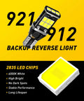 Close-up view of 912 921 LED Bulbs For Backup Lights Ultra Bright 6000K White with highlighted 2835 LED chips.