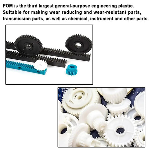 2 Pack Round Acetal Copolymer Rods 1 Inch Diameter 12 Inch Length White POM C Standard Tolerance Pro Grade Non Marring Fixtures For Precision Machining And DIY Projects, POM gears and rack parts