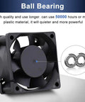 60X25MM EC AC Axial Brushless Cooling Fan 110V 120V Dual Ball Bearing with high-quality plastic material.