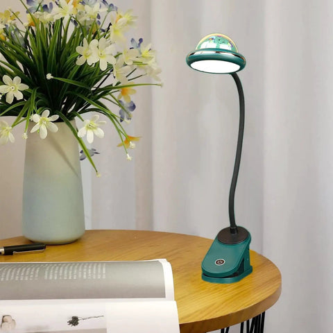 Folding Book Light For Bedside Reading 2W Dimmable Kids Reading Lamp USB Rechargeable Night Light With Mini Star Projector 6000K Cool White Touch Control Perfect For Bedroom And Living Room Blue