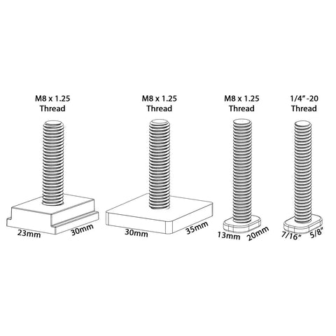 Track Lock Bench Clamp Base For T Tracks With Bolts Included Boss Grade Heavy Duty Non Marring Base dimensions diagram