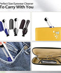 Portable microfiber eyeglass cleaner set, 3-pack with carbon microfiber tech, compact brushes and case.