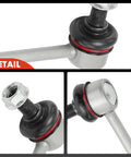 Front Sway Bar Link Stabilizer For Honda Pilot 2016 To 2023 Ridgeline 2017 To 2024 Passport 2019 To 2024 And Acura MDX 2014 To 2020 And 2022 To 2023 Front Left Right Direct Fit For A Smooth Ride No Wobble And Easy Bolt On Installation detail view with threaded ball joint and boot