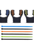 Three Pack Black Silicone Snorkel Mouthpieces For Scuba Regulators With Regulator Ties Durable Replacement Gear Wide Compatibility